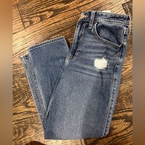 Hollister Destructed Ultra High Rise Vintage Straight Leg - Size 1 short